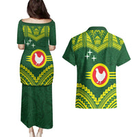 Manu'a Flag Day Couples Matching Puletasi and Hawaiian Shirt Polynesian Pattern National Color Proud LT14 - Polynesian Pride