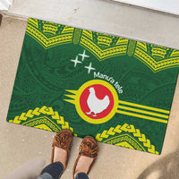 Manu'a Flag Day Rubber Doormat Polynesian Pattern National Color Proud LT14 - Polynesian Pride