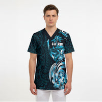 Asut Guam Chamorro Scrub Top Guahan Seal Tattoo LT14 - Polynesian Pride