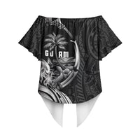 Attelong Guam Chamorro Off Shoulder Wrap Waist Top Guahan Seal Tattoo LT14 - Polynesian Pride