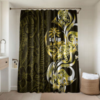 Amariyu Guam Chamorro Bathroom Set Guahan Seal Tattoo LT14 Shower Curtain Only Yellow - Polynesian Pride