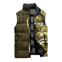 Amariyu Guam Chamorro Sleeveless Puffer Jacket Guahan Seal Tattoo LT14 - Polynesian Pride
