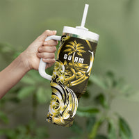 Amariyu Guam Chamorro Tumbler With Handle Guahan Seal Tattoo LT14 - Polynesian Pride