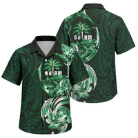 Betde Guam Chamorro Family Matching Summer Maxi Dress and Hawaiian Shirt Guahan Seal Tattoo LT14 Son's Shirt Green - Polynesian Pride