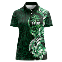 Betde Guam Chamorro Women Polo Shirt Guahan Seal Tattoo LT14 Female Green - Polynesian Pride