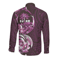 Kulot Di Rosa Guam Chamorro Long Sleeve Button Shirt Guahan Seal Tattoo LT14 - Polynesian Pride