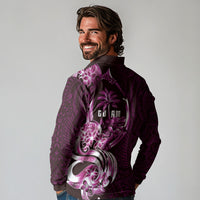 Kulot Di Rosa Guam Chamorro Long Sleeve Polo Shirt Guahan Seal Tattoo LT14 - Polynesian Pride