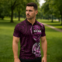 Kulot Di Rosa Guam Chamorro Zipper Polo Shirt Guahan Seal Tattoo LT14 - Polynesian Pride