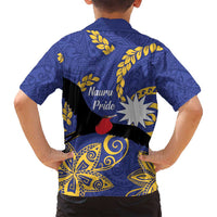 Nauru Angam Day Family Matching Tank Maxi Dress and Hawaiian Shirt Naoero Frigate Bird Polynesian Pattern