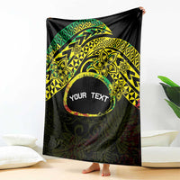 Personalised Nukuoro Atoll Blanket Polynesian Tattoo Curves Reggae Version LT14 - Polynesian Pride