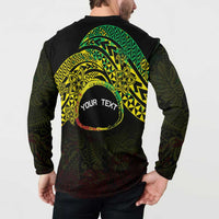 Personalised Nukuoro Atoll Button Sweatshirt Polynesian Tattoo Curves Reggae Version LT14 - Polynesian Pride