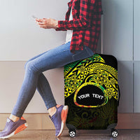Personalised Nukuoro Atoll Luggage Cover Polynesian Tattoo Curves Reggae Version