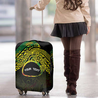 Personalised Nukuoro Atoll Luggage Cover Polynesian Tattoo Curves Reggae Version
