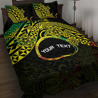 Personalised Nukuoro Atoll Quilt Bed Set Polynesian Tattoo Curves Reggae Version LT14 Reggae - Polynesian Pride