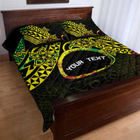 Personalised Nukuoro Atoll Quilt Bed Set Polynesian Tattoo Curves Reggae Version LT14 - Polynesian Pride