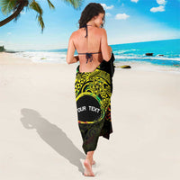 Personalised Nukuoro Atoll Sarong Polynesian Tattoo Curves Reggae Version