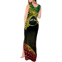 Personalised Nukuoro Atoll Tank Maxi Dress Polynesian Tattoo Curves Reggae Version LT14 - Polynesian Pride