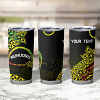 Personalised Nukuoro Atoll Tumbler Cup Polynesian Tattoo Curves Reggae Version LT14 - Polynesian Pride