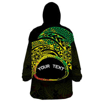 Personalised Nukuoro Atoll Wearable Blanket Hoodie Polynesian Tattoo Curves Reggae Version LT14 - Polynesian Pride