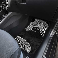 Personalised Pohnpei Nukuoro Micronesia Car Mats Polynesian Tattoo Curves Black Version