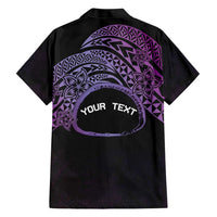 Personalised Pohnpei Nukuoro Micronesia Hawaiian Shirt Polynesian Tattoo Curves Purple Version