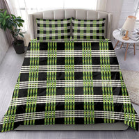 Aloha Hawaii Pakalana Pikake Lei Bedding Set Palaka Inspired Hawaiian-plaid Black