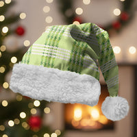 Aloha Hawaii Pakalana Pikake Lei Christmas Santa Hat Palaka Inspired Hawaiian-plaid Pastel Green