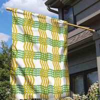 Aloha Hawaii Ilima Maile Lei Garden Flag Palaka Inspired Hawaiian-plaid White LT14 - Polynesian Pride