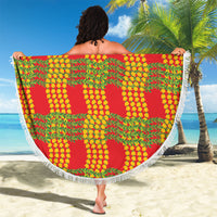 Aloha Hawaii Ilima Maile Lei Beach Blanket Palaka Inspired Hawaiian-plaid Red