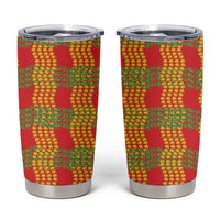 Aloha Hawaii Ilima Maile Lei Tumbler Cup Palaka Inspired Hawaiian-plaid Red