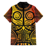 Marquesas Islands Hawaiian Shirt Marquesan Tattoo Yellow Gradient LT14 - Polynesian Pride