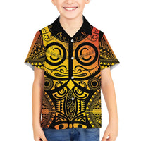 Marquesas Islands Hawaiian Shirt Marquesan Tattoo Yellow Gradient LT14 - Polynesian Pride