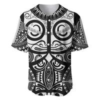Marquesas Islands Baseball Jersey Marquesan Tattoo Black White Color - Polynesian Pride