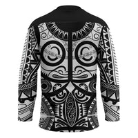 Marquesas Islands Hockey Jersey Marquesan Tattoo Black White Color LT14 - Polynesian Pride