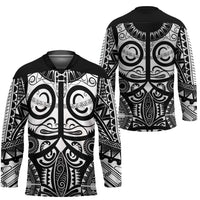 Marquesas Islands Hockey Jersey Marquesan Tattoo Black White Color LT14 - Polynesian Pride