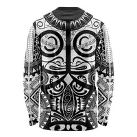 Marquesas Islands Long Sleeve Shirt Marquesan Tattoo Black White Color - Polynesian Pride