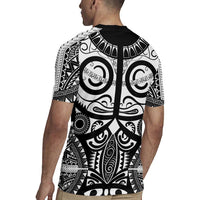 Marquesas Islands Rugby Jersey Marquesan Tattoo Black White Color - Polynesian Pride