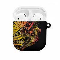 Gradient Marquesas Islands AirPods Case Marquesan Matatiki Hammerhead Shark Patutiki LT14 Yellow - Polynesian Pride