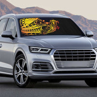 Gradient Marquesas Islands Auto Sun Shade Marquesan Matatiki Hammerhead Shark Patutiki - Polynesian Pride