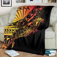 Gradient Marquesas Islands Blanket Marquesan Matatiki Hammerhead Shark Patutiki - Polynesian Pride