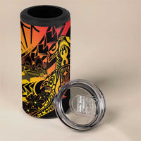 Gradient Marquesas Islands 4 in 1 Can Cooler Tumbler Marquesan Matatiki Hammerhead Shark Patutiki - Polynesian Pride