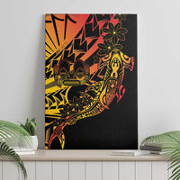 Gradient Marquesas Islands Canvas Wall Art Marquesan Matatiki Hammerhead Shark Patutiki - Polynesian Pride