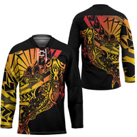 Gradient Marquesas Islands Hockey Jersey Marquesan Matatiki Hammerhead Shark Patutiki LT14 - Polynesian Pride