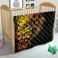 Gradient Marquesas Islands Quilt Marquesan Matatiki Hammerhead Shark Patutiki - Polynesian Pride