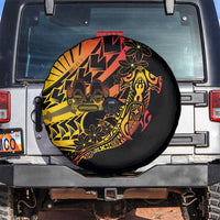 Gradient Marquesas Islands Spare Tire Cover Marquesan Matatiki Hammerhead Shark Patutiki - Polynesian Pride