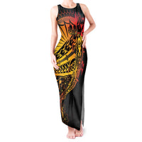 Gradient Marquesas Islands Tank Maxi Dress Marquesan Matatiki Hammerhead Shark Patutiki - Polynesian Pride