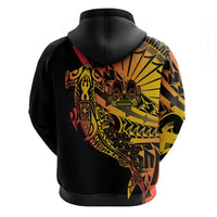 Gradient Marquesas Islands Zip Hoodie Marquesan Matatiki Hammerhead Shark Patutiki - Polynesian Pride