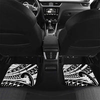 Black White Marquesas Islands Car Mats Marquesan Matatiki Hammerhead Shark Patutiki - Polynesian Pride