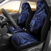 Blue Marquesas Islands Car Seat Cover Marquesan Matatiki Hammerhead Shark Patutiki - Polynesian Pride