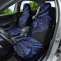 Blue Marquesas Islands Car Seat Cover Marquesan Matatiki Hammerhead Shark Patutiki - Polynesian Pride